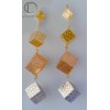 Boucles cubes.Or 750/1000