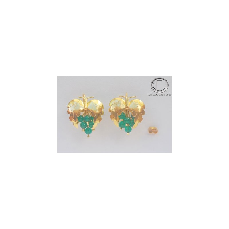 boucles doreilles vignes.Or 750/1000