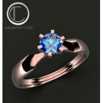 18k White Gold Five-Stone Sapphire and Diamond Band