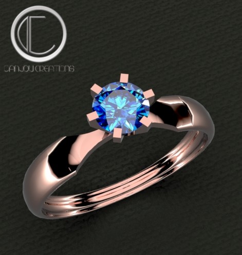BAGUE  STELLA.Or 750/1000