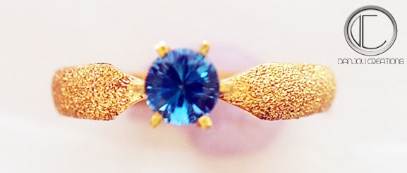 18k White Gold Five-Stone Sapphire and Diamond Band