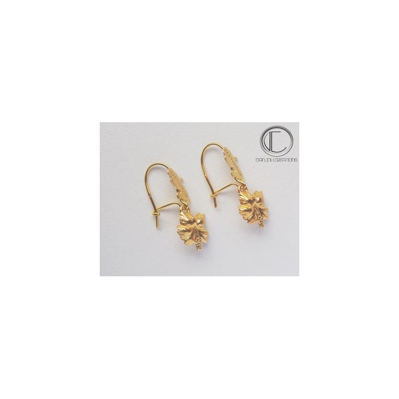 Boucles Hibiscus/carte . OR 750/1000