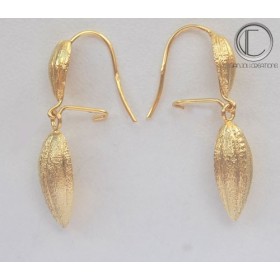 BOUCLES CABOSSES DE CACAO.Or 750/1000