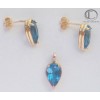 ADORNO TOPAZ BLUE LONDON. ORO 750/1000
