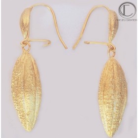 BOUCLES CABOSSES DE CACAO.Or 750/1000