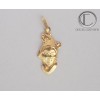 Colgante con rostro caribeño en oro de 18 quilates
