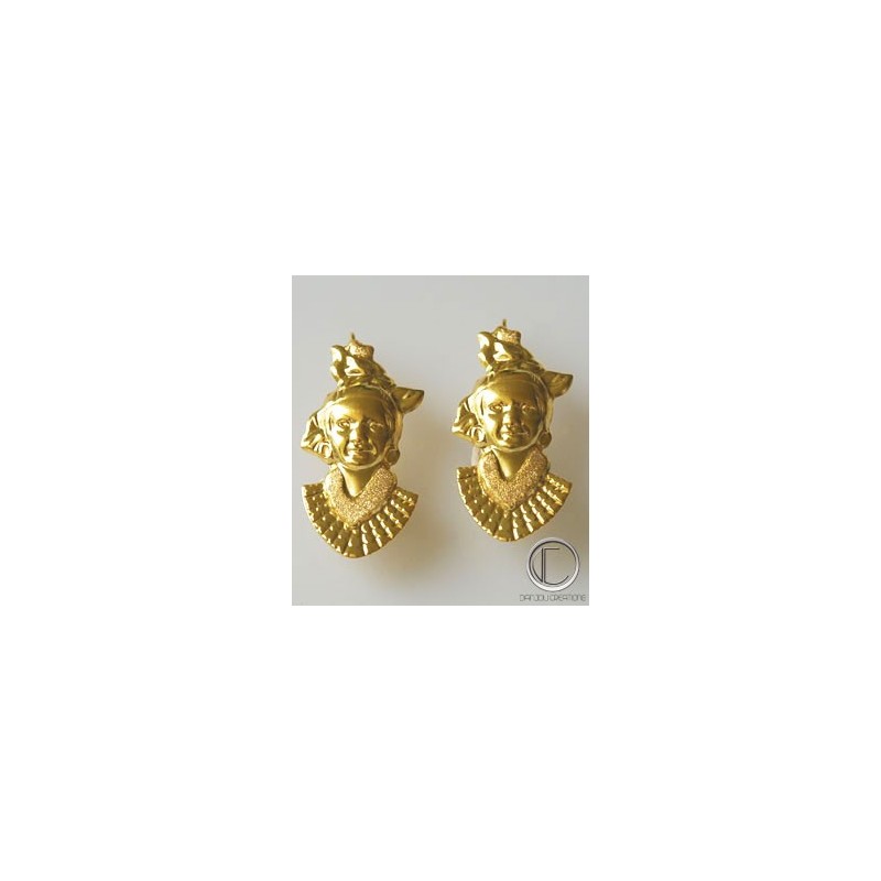BOUCLES TETES ANTILLAISES.or 750/1000