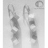 Boucles d' oreilles cubes.Or 750/1000