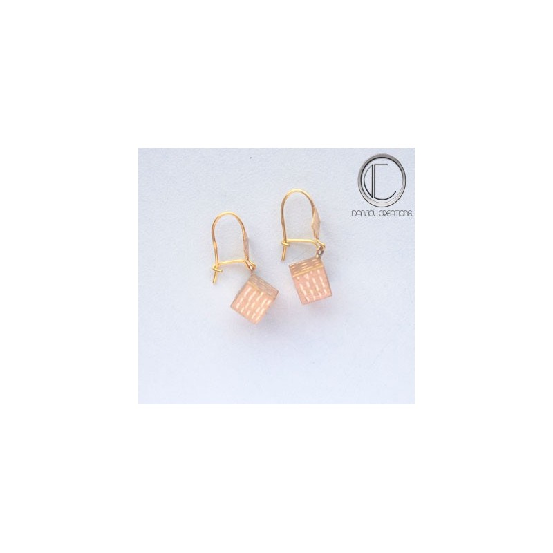 Cubic earrings.Or 750/1000