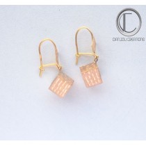 Boucles d' oreilles cubes.Or 750/1000