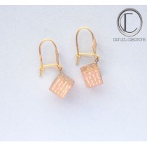 Cubic earrings.Or 750/1000