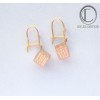 Pendientes de cubos en oro de 18 quilates
