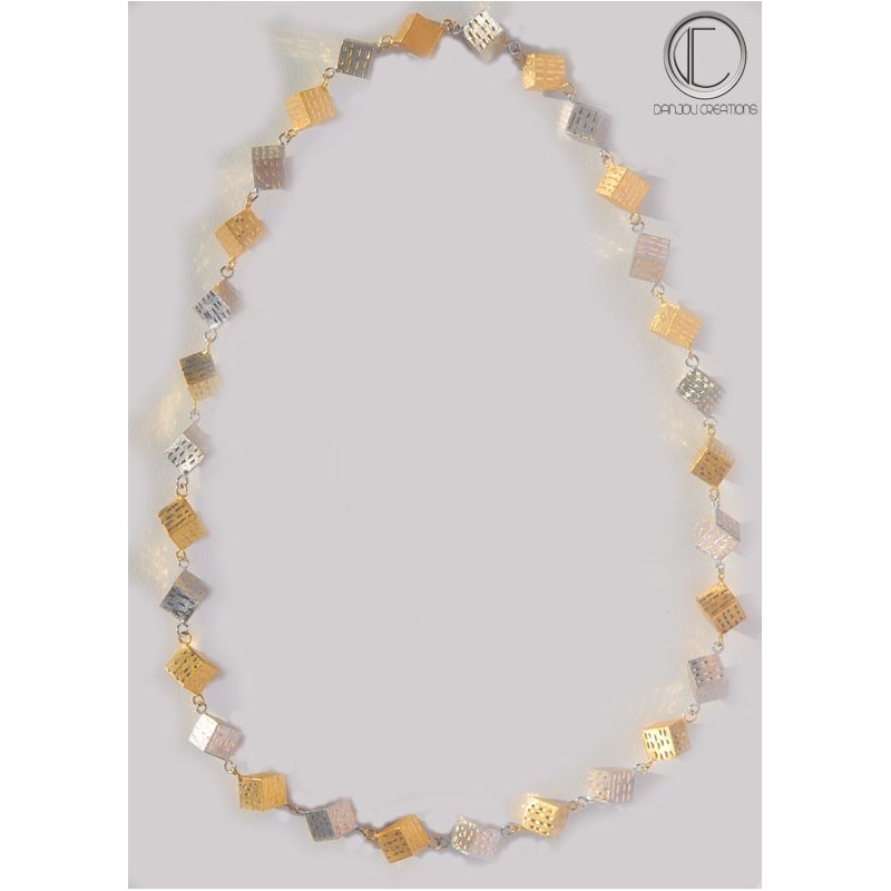 Collier Cubes .Or 750/1000