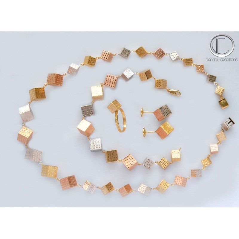 PARURE CUBES.OR 750/1000