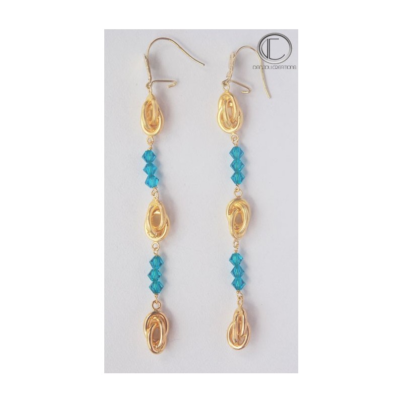 Boucles d'oreilles forçats .Or 750/1000
