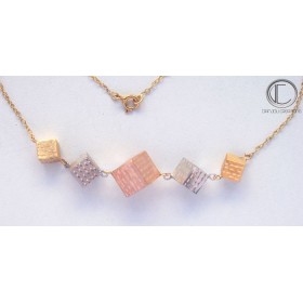Collier Cubes .Or 750/1000