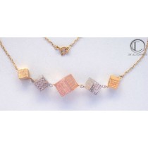 Collier Cubes .Or 750/1000
