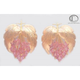 Boucles d'oreilles vignes.Or 750/1000