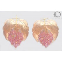 Boucles d'oreilles vignes.Or 750/1000