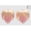 Boucles d'oreilles vignes.Or 750/1000