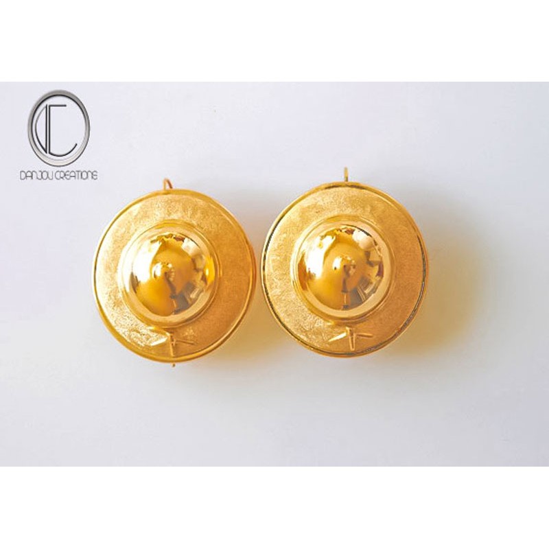 Boucles d'Oreilles Chapeaux.Or 750/1000