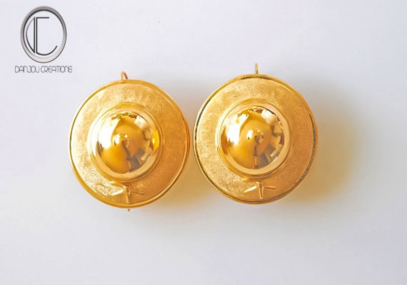 Boucles d'Oreilles Chapeaux.Or 750/1000