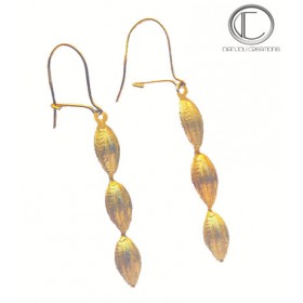 EARRINGS DENT OF COCOA. 750/1000 Gold