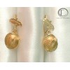 Boucles d'oreilles bakoua.Or 750/1000