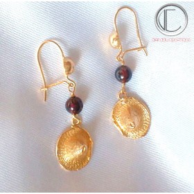 boucles d'oreilles bakoua.Or 750/1000