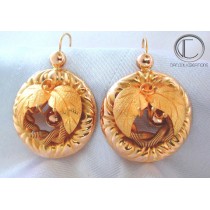 boucles d'oreilles chenilles.Or 750/1000