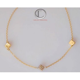 Collier Cubes .Or 750/1000