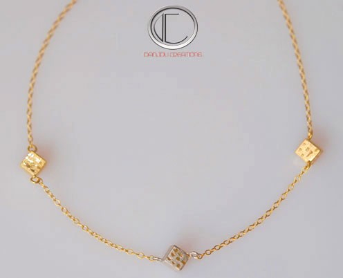 Collier Cubes .Or 750/1000