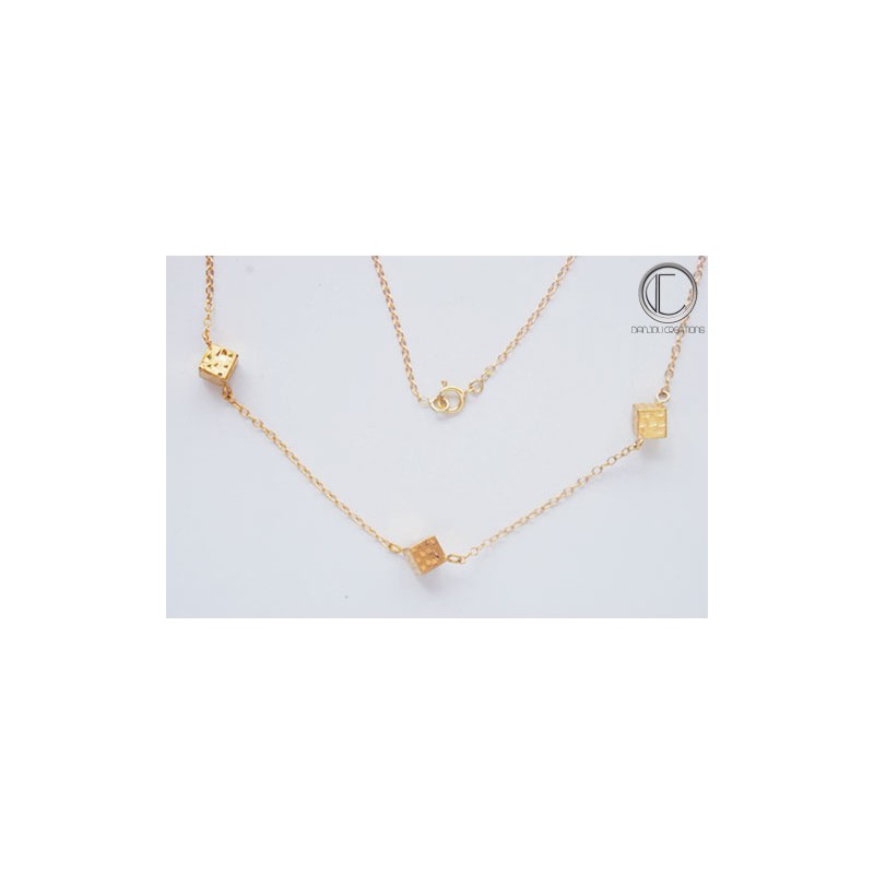 Collier Cubes .Or 750/1000