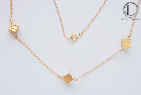 Collier Cubes .Or 750/1000