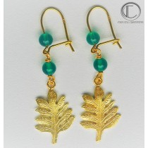 ANTHURIUM EARRINGS.750/1000 GOLD