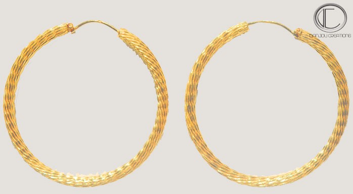 Boucles d oreilles ARACADIA creoles.Or 750/1000