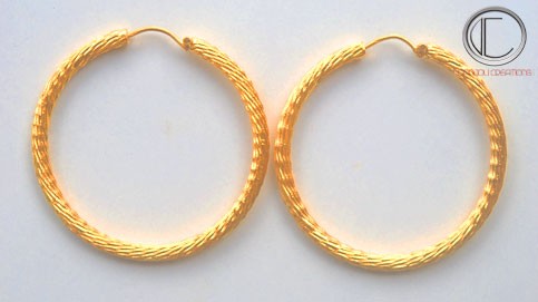 Creols earrings.18cts Gold 750/1000