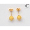 Diamond-Cut Ball Earrings in 18k Gold