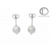 Diamond-Cut Ball Earrings in 18k Gold