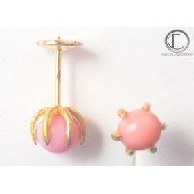 BOUCLES CONCH PEARL.OR 750/1000