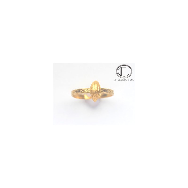 Bague cabosse de cacao.Or 750/1000