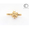 Hibiscus Ring in 18k Gold