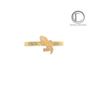 BAGUE CARTE MARTINIQUE.Or 750/1000