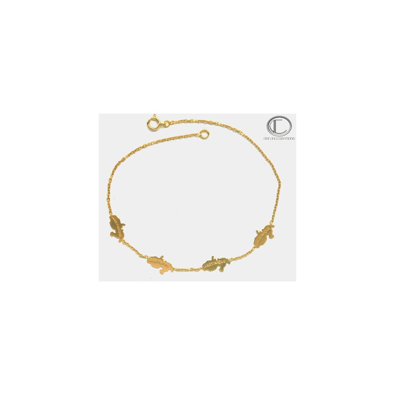 BRACELET CARTE MARTINIQUE.Or 750/1000