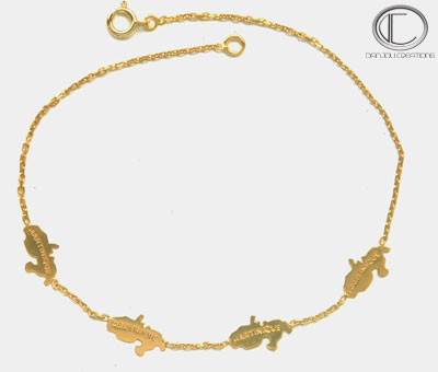 BRACELET CARTE MARTINIQUE.Or 750/1000